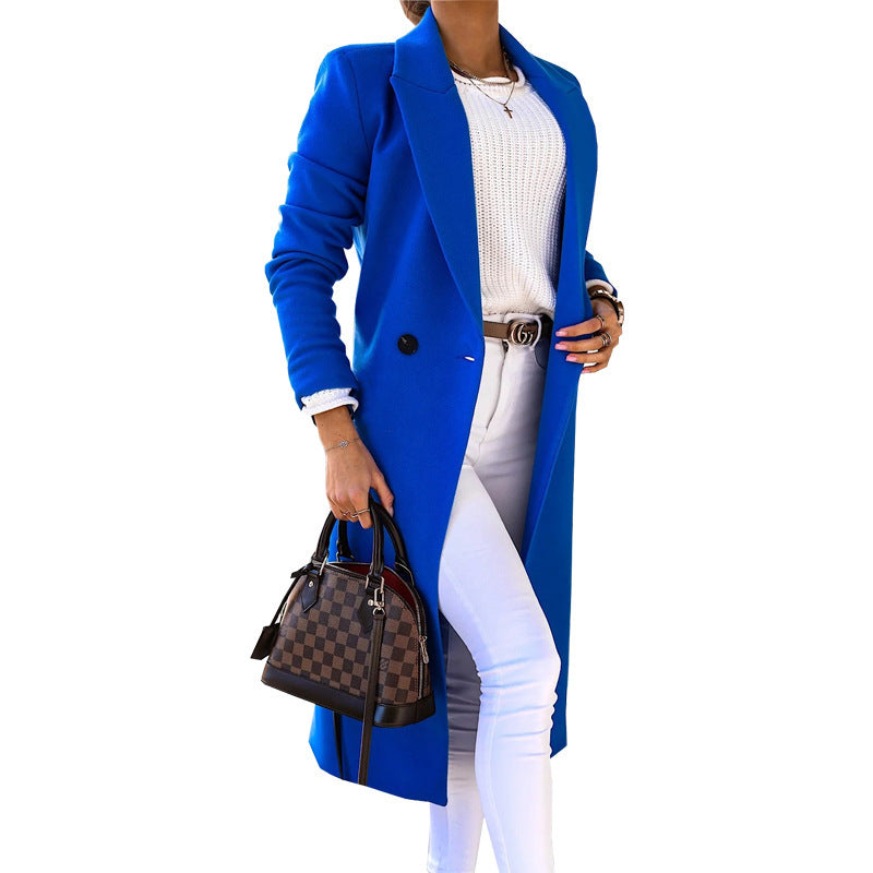 Minimalist Long Sleeve Lapel Split Coat
