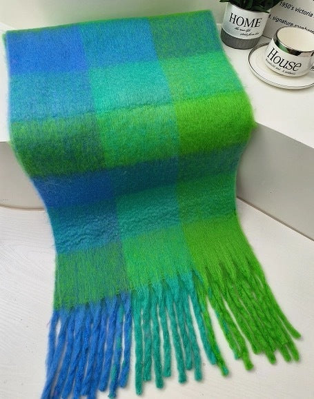Dopamine Street Product Plaid Scarf Color Thickened