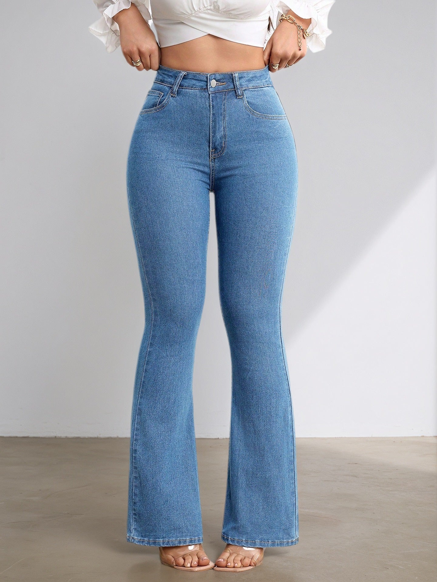 Wild Stretch High Waist Flared Jeans