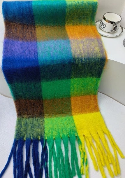 Dopamine Street Product Plaid Scarf Color Thickened