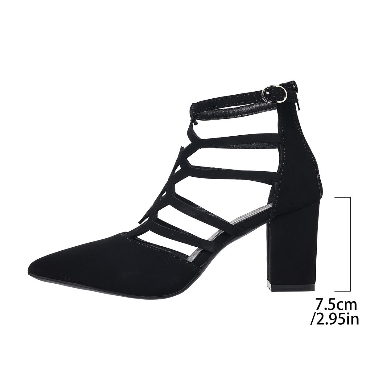 Pointed-toe Hollowed High Heel Sandals