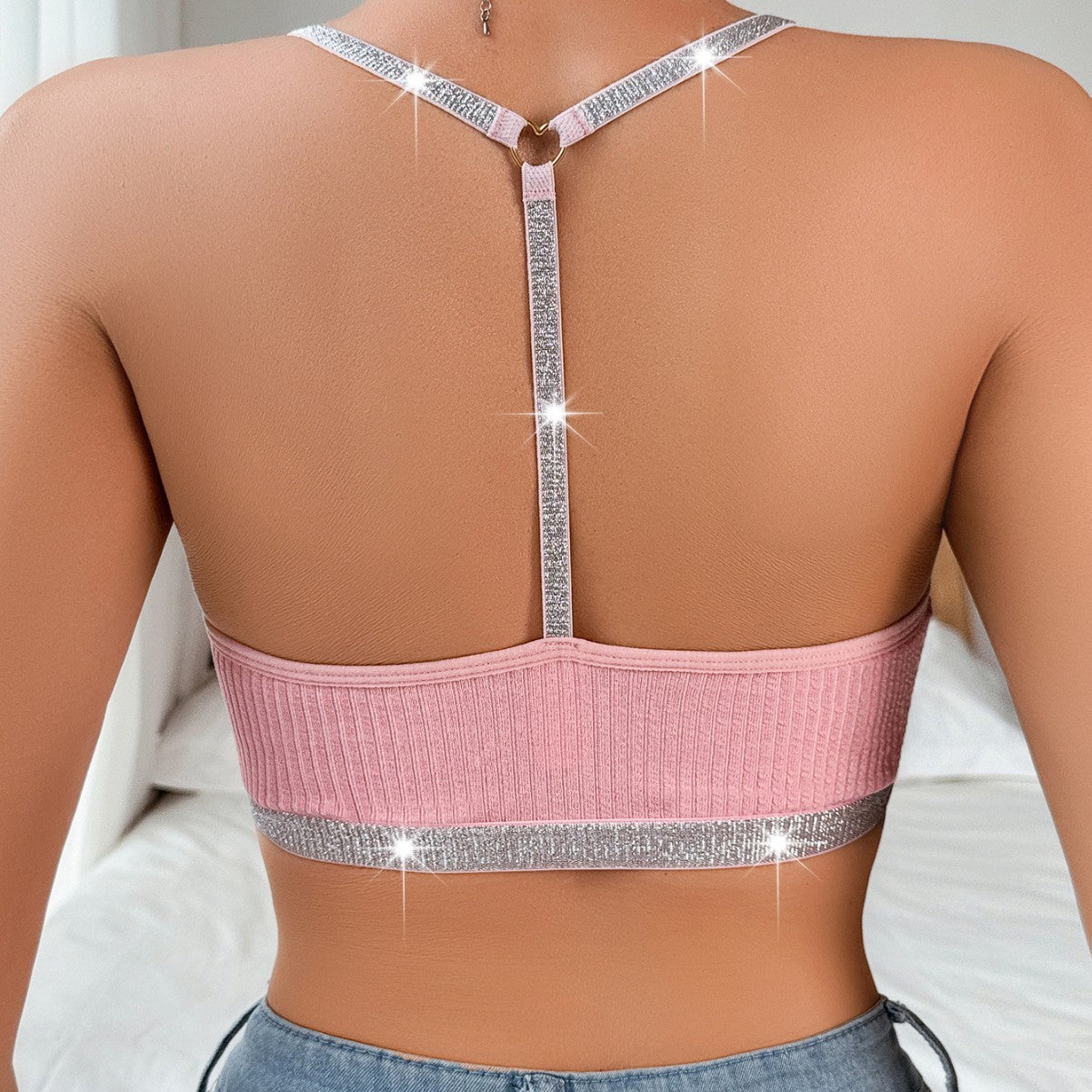 Halter Silver Ribbon Vest