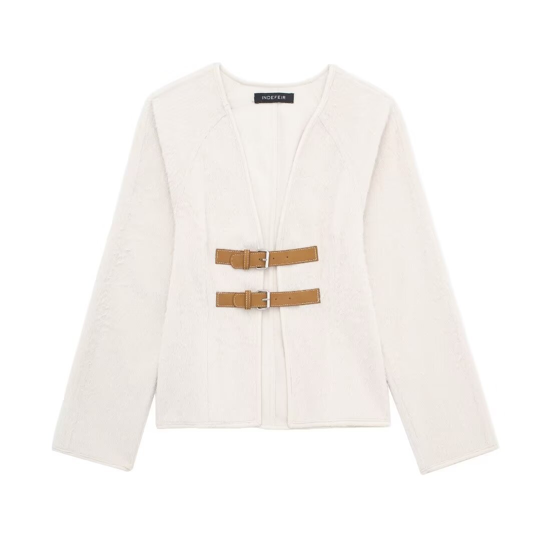 Elegant New Soft Coat With Strap