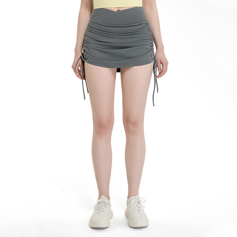 Drawstring High Top Short Skirt