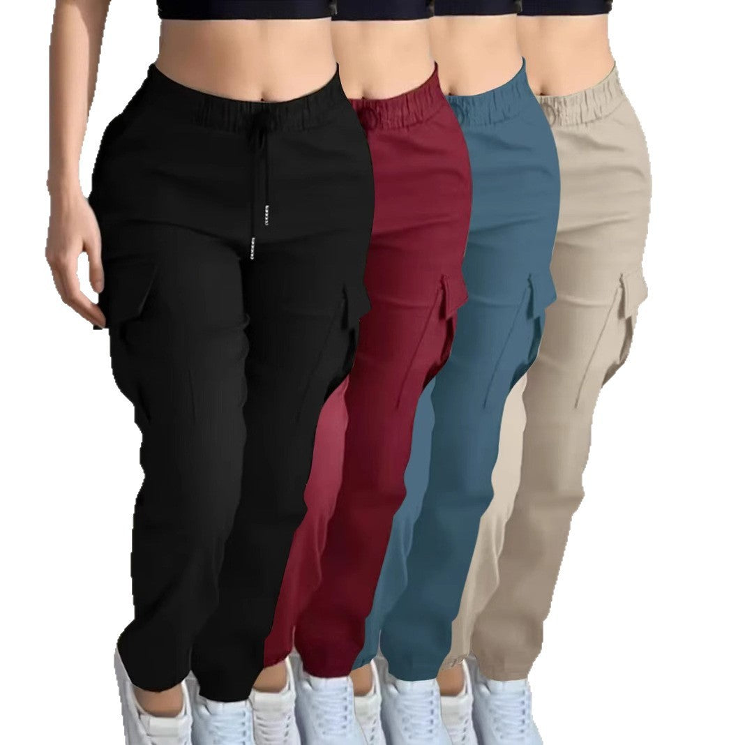 Mountaineering Drawstring Leisure Cargo Trousers