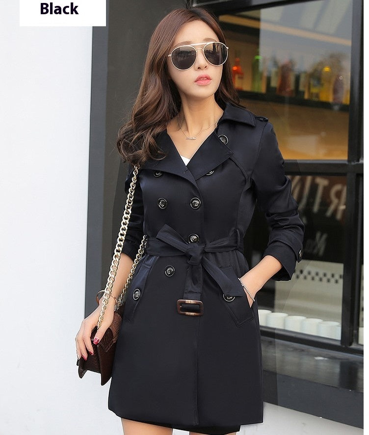 Sophisticated Mid-length Trench Coat