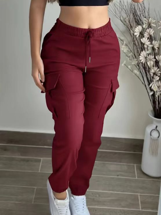 Mountaineering Drawstring Leisure Cargo Trousers