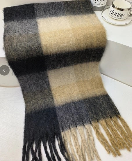Dopamine Street Product Plaid Scarf Color Thickened