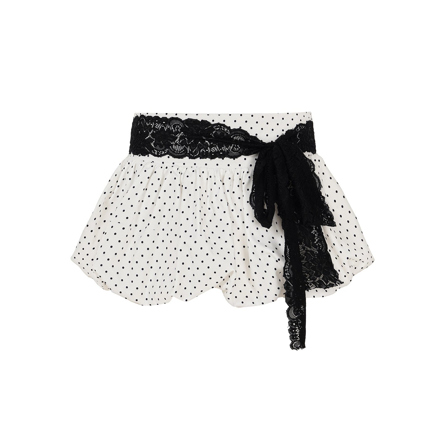 Polka Dot Lace A-Line Skirt