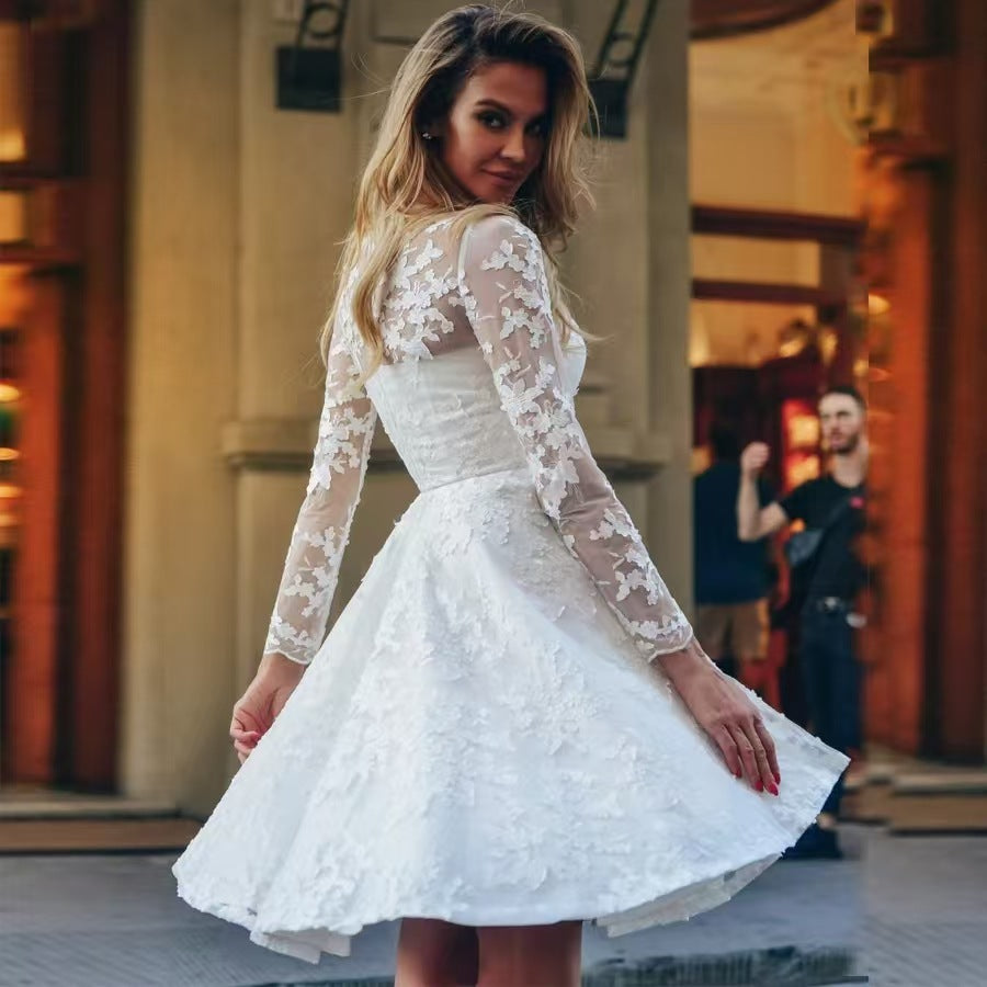 White Vintage Lace Dress