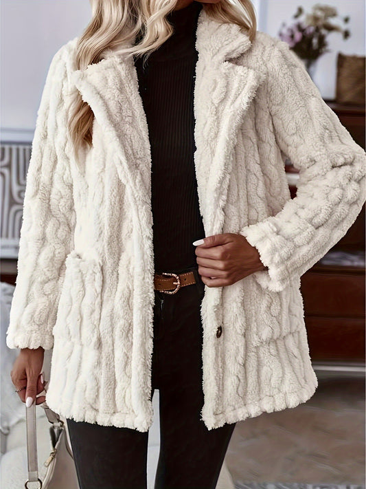 Double-sided Plush Water Ripple Cardigan Jacket