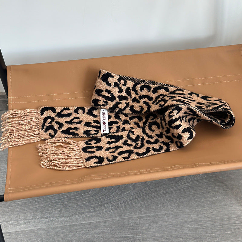 Korean Style Wool Knitted Small Scarf