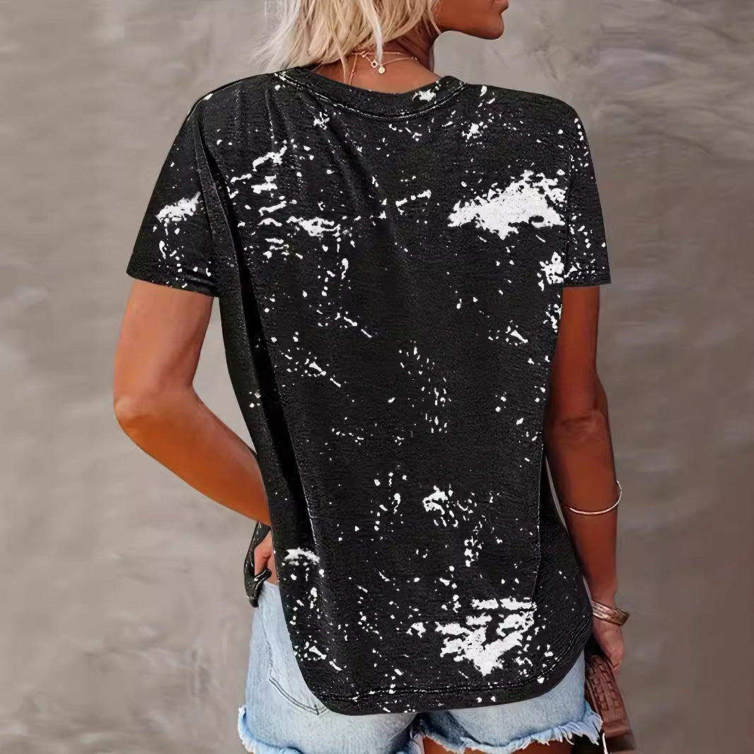Jesus Print Christmas Round Neck T-shirt