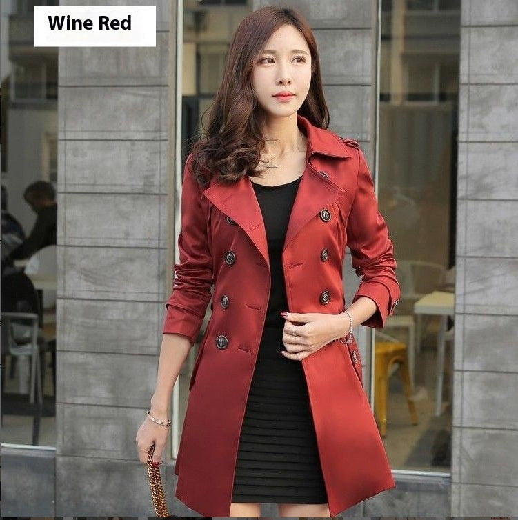 Sophisticated Mid-length Trench Coat