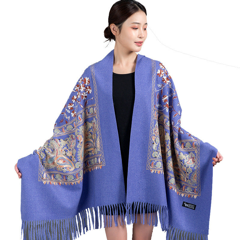 Scarf Shawl Cashmere Warm Cheongsam Outerwear